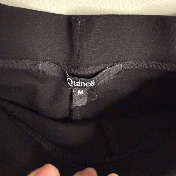 Quince Women's‎ Black Ultra Stretch Straight Leg Pants - Size M Medium - Picture 4 of 5